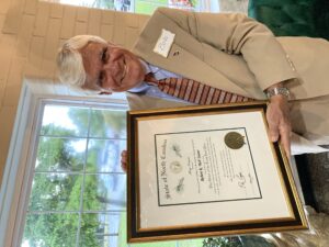 Cover photo for Bob Sutter Receives Order of the Long Leaf Pine Peanut Notes No. 129 2021