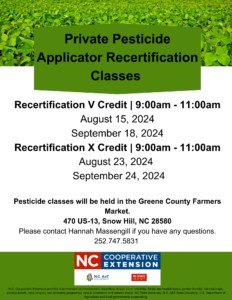 Upcoming Pesticide Classes