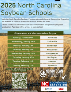 Cover photo for 2025 North Carolina Regional Soybean Schools